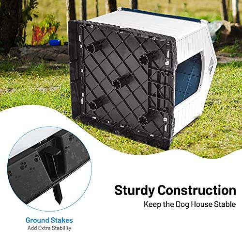 Toolsempire 34 Inches Dog House Outdoor for Large Dogs, Plastic Large Dog House with Sturdy Kennel, Air Vents & Elevated… - Image 7