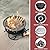 DOINUO Outdoor Portable Gas Fire Pit with Volcanic Stone, Valve Knob Ignition Gas Fire Bowl, Perfect for Camping, RV Travel, 17Inch 58,000 BTU Black