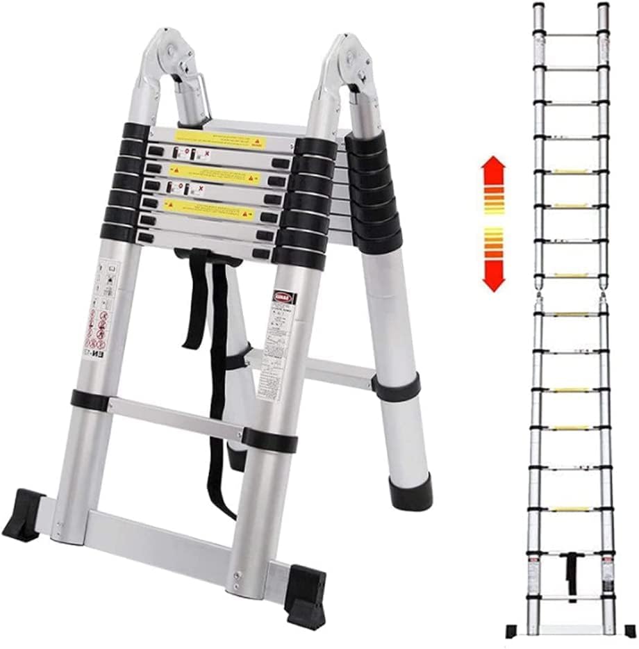 Telescoping Ladder,All Your DIY Multipurpose Ladder Versatile Foldable Extendable Portable Double Telescopic Ladder Stepladder