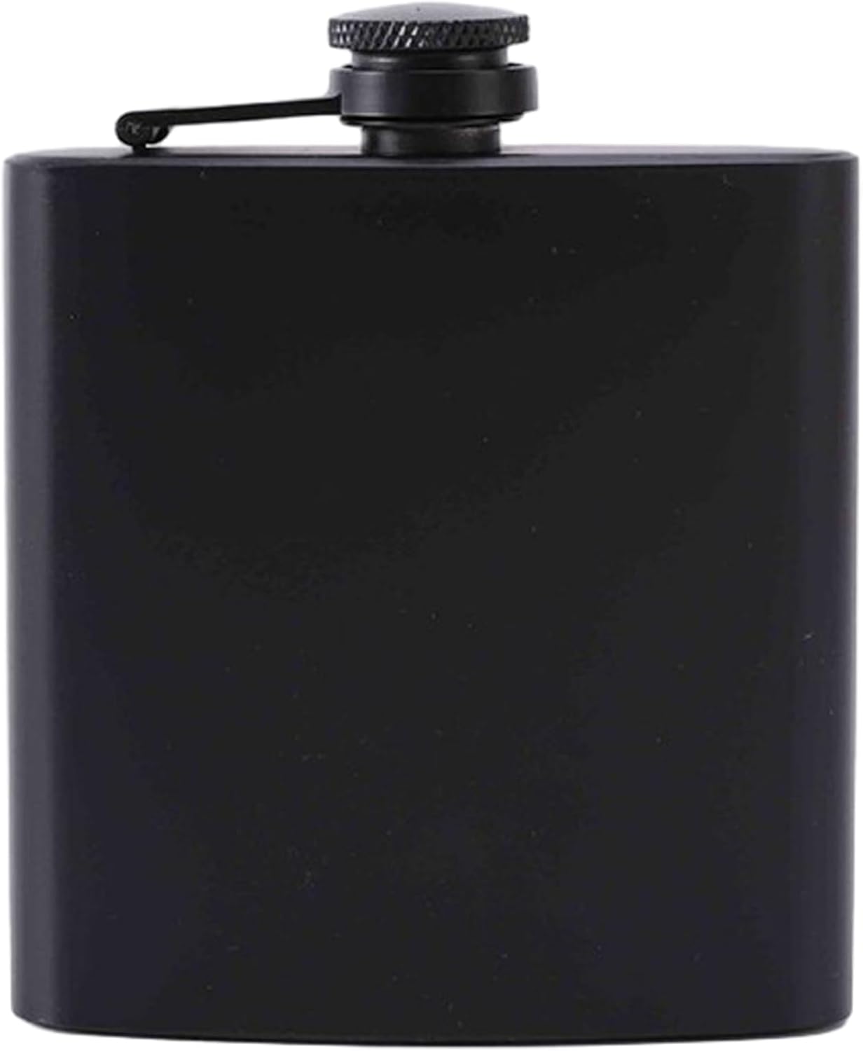 Whiskey Flask, Stainless Steel Hip Flask with Matte Black