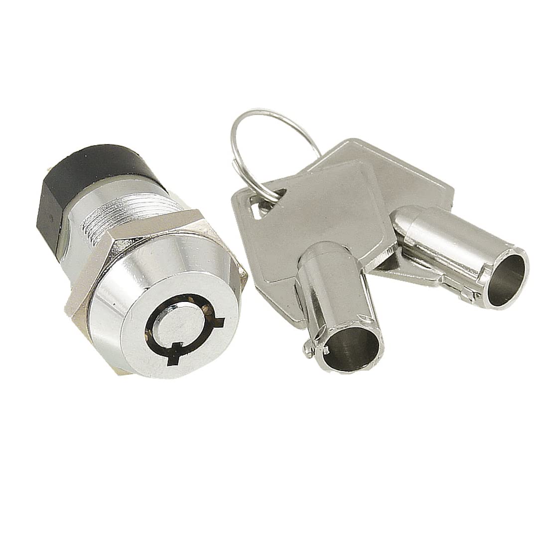 Interruttore A Chiave 2 Posizioni 2NC 2NO - 4A/125V 2A/250V CA, Con 2 Chiavi, Argento E Nero