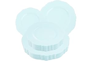 WDF Mint Green Plastic Plates Baroque Green