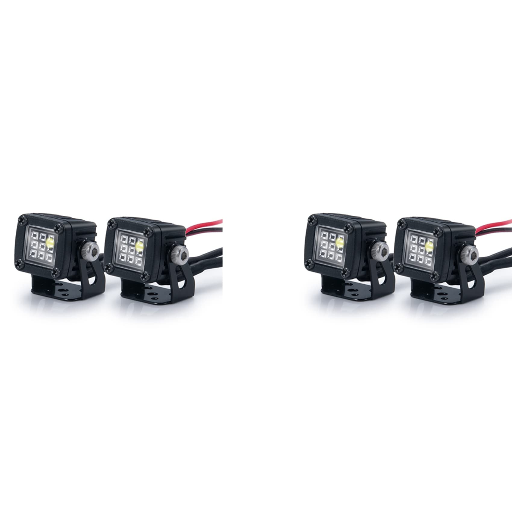 rieder Lot de 4 spots de voiture modifiés pour SCX10 TRX4 TRX6 1/10 RC Crawler Car,C