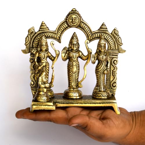 Estatua StonKraft Ram Darbar de Latón 17 cm miniatura 4