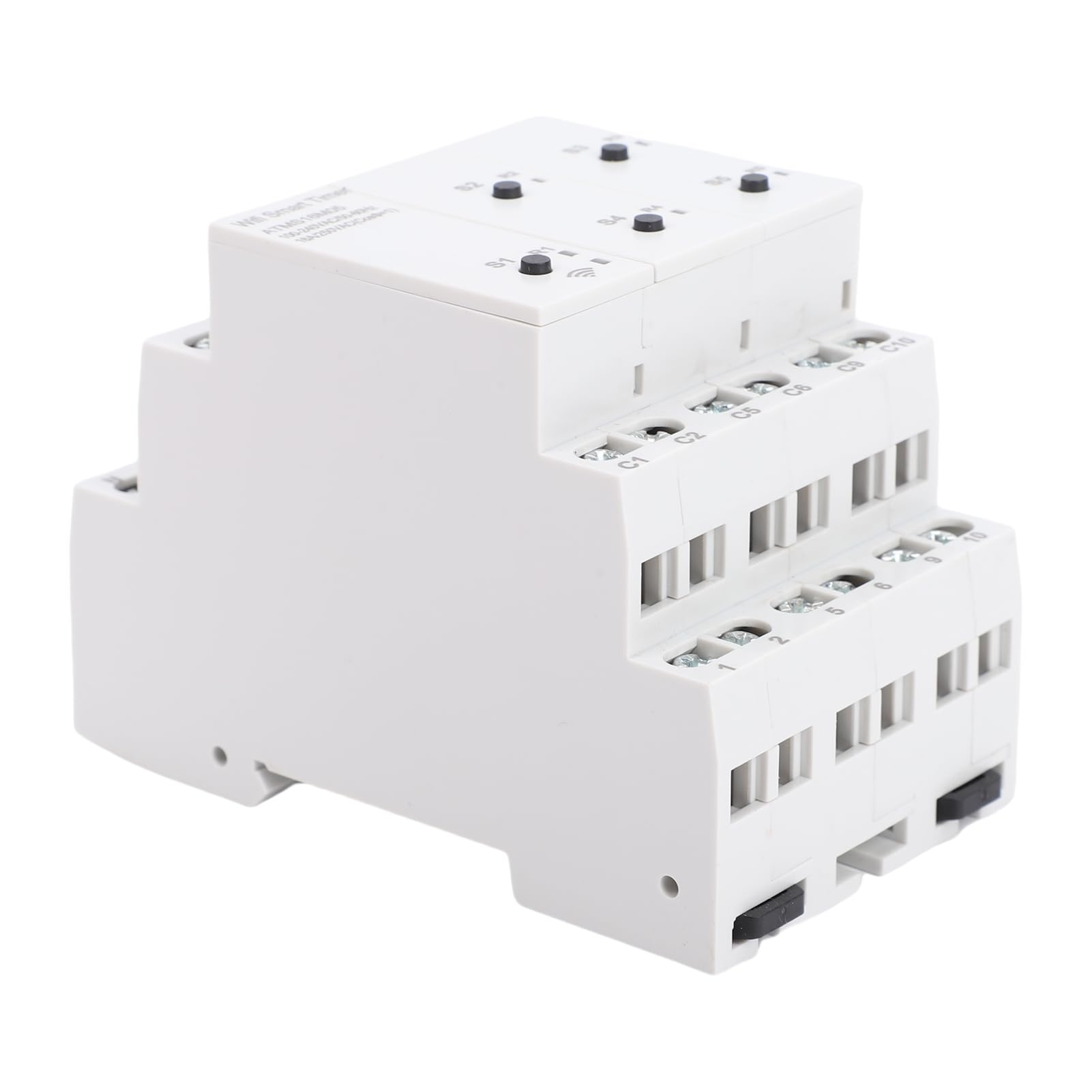 SEAFRONT Minuterie Intelligente WiFi 5 Gangs Minuterie de Commutation Programmable à 5 Canaux Intelligente à Prises avec Interrupteur Externe pour Commande Vocale Assistant