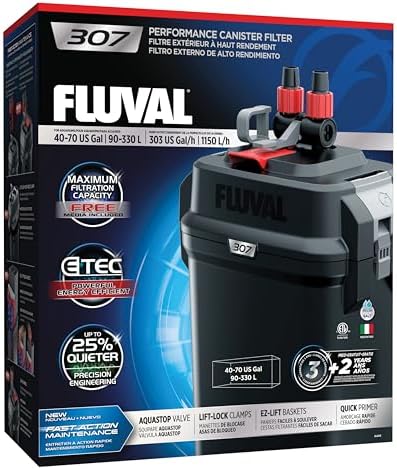 Fluval 307 Perfomance Canister Filter - for Aquariums Up to 70 Ga...