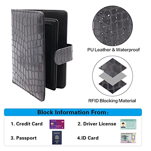 Image of Melsbrinna Rfid Passport Holder for Travel women /Men, Cute Passport Wallet Rfid Blocking Card Slots, Rfid Passport Cover /CaseTravel Wallet, Passport Book Holder, Black2, Cute