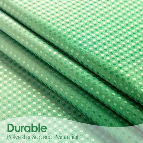 Image of HOMETHREADS Embrace Luxury with Our 6-Feet Long Premium Polyester Shower Curtain with 12 Hooks for a Lavish Bathroom Ambiance | Stylish, Splendid, and Perfectly Sized (White Shade Green, 180x200cm)