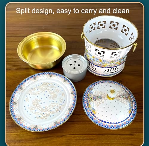 Olla pequeña de cobre para hot pot tradicional chino miniatura 3