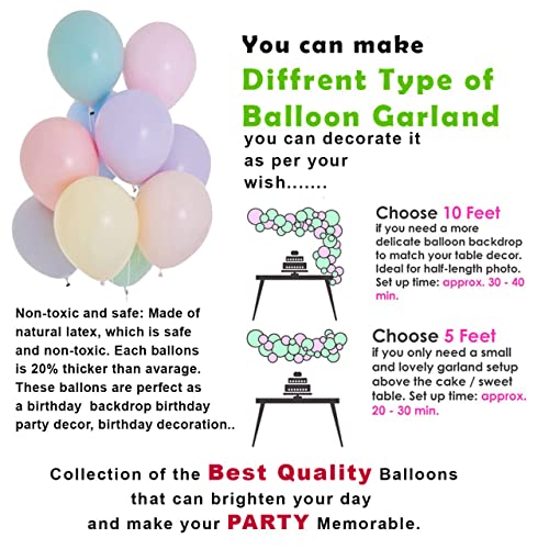 Image of Party Propz Pastel Balloons for Birthday Decoration - 50Pcs Balloons for Decoration(Metal)
