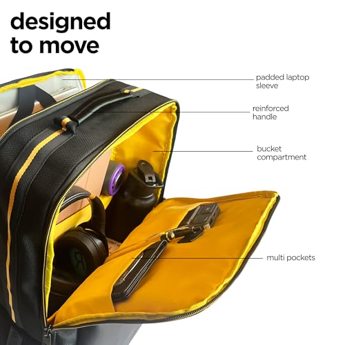 Image of Nu Republic Triphop Backpack for Men Women Office Casual 18-inch Laptop Bag Water-Resistant Multi-Pockets Sleek Smart College Backpack with Dual USB Port (Black)