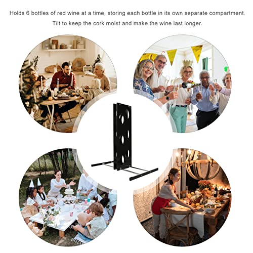 Soporte de vino moderno compacto negro DOITOOL miniatura 5