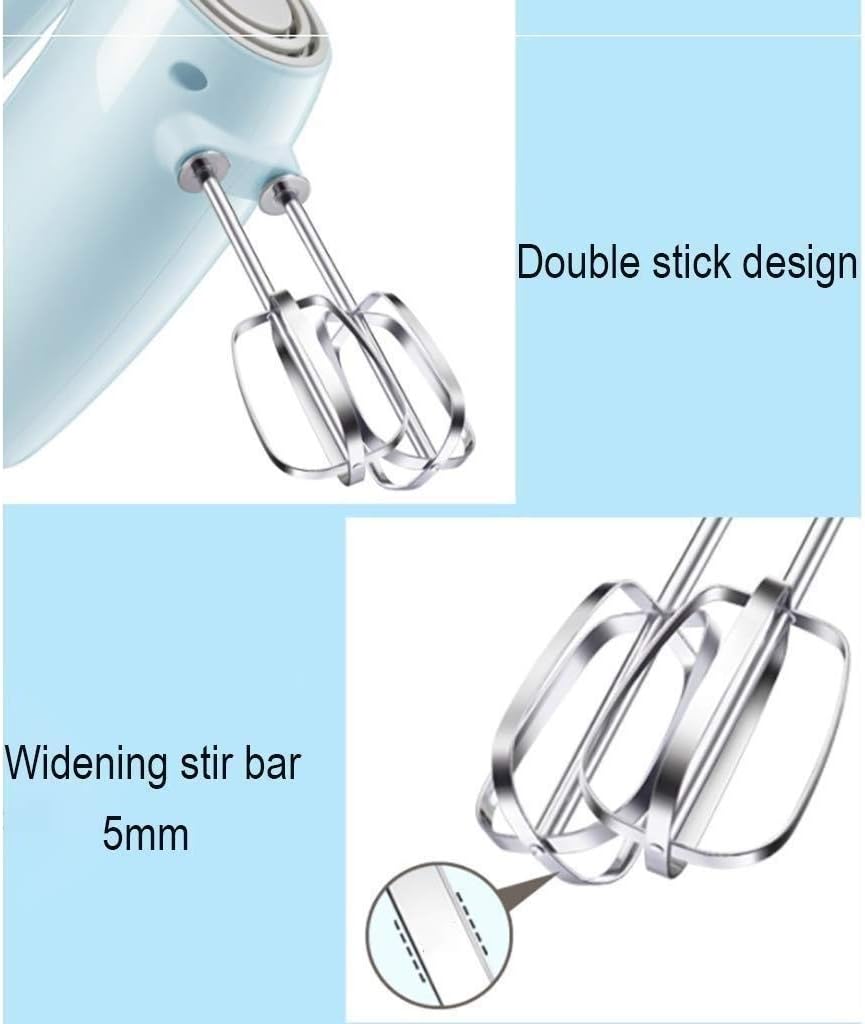 Hand Mixer Twisting Handheld Food Mixer Rechargeable Hand Blender Battery Operated Egg Beater - Blue