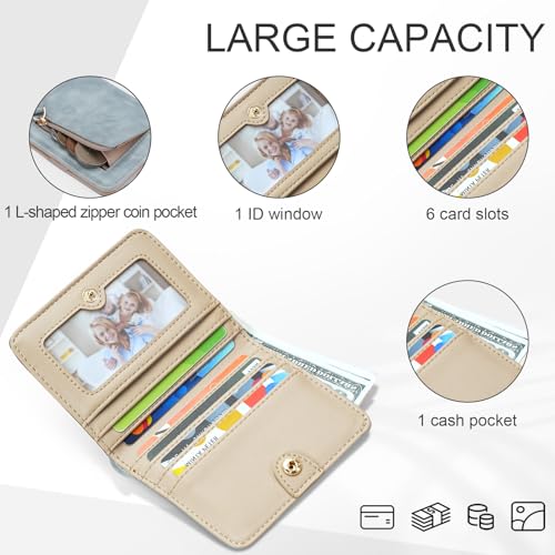 APHISON Womens Wallet, Slim Small Wallet for Women RFID Wallet Women Sunflower Leather ID Credit Card Holder whit Zipper Coin Pocket Bifold Compact Wallet2