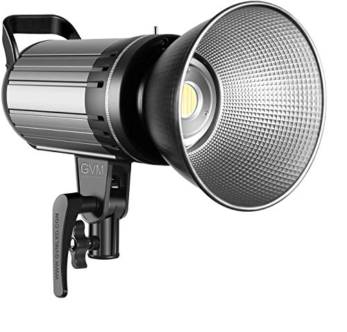 GVM LED Video Light, 100W bi-Color 3200K-5600K Temperature Spotlight, App Control, Studio Light for Outdoor Shooting, Studio Photography, YouTube Video Filming, Wedding.