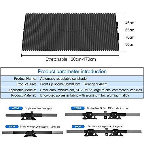 image for LOCEN Car Retractable Windshield Visor Shutter Blinds,Car Sun Shades C