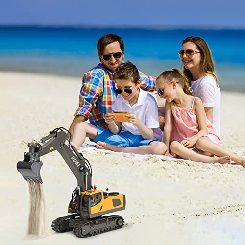 DDAI Remote Control Excavator Toys for Boys 8-12 Kids Best Gift Ideas for Age 3 4 5 6 7 8 9 10+ Year Old Boy Rechargeable RC Construction Excavators Digger Vehicles Engineering Toys with Metal Shovel - image 8