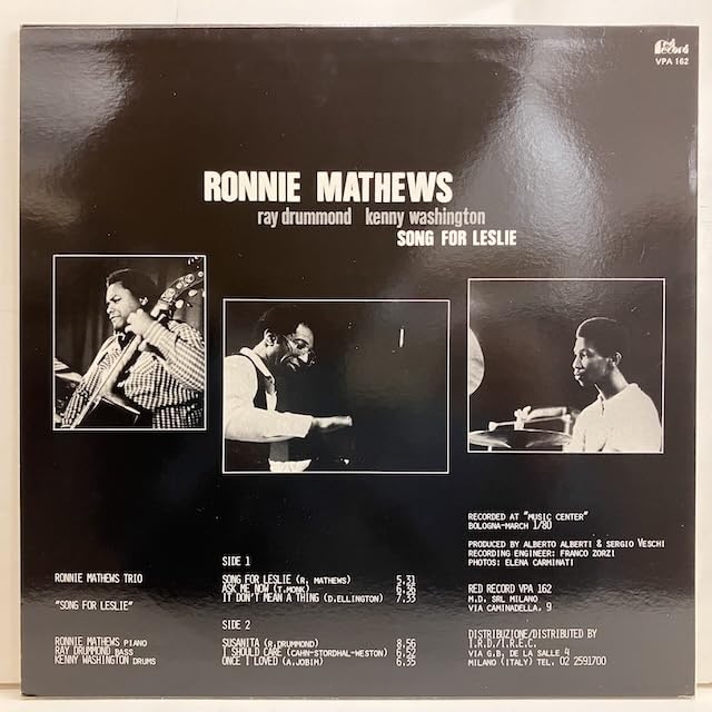 ジャズレコードセットRonnie Mathews etc. Amazon.co.jp: □ JAZZ Ronnie Mathews/Song for Leslie イタリア盤