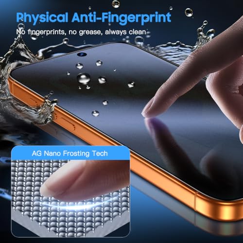 Image of Uyiton for iPhone 17 Pro Max Matte Privacy Screen Protector - 2 Pack