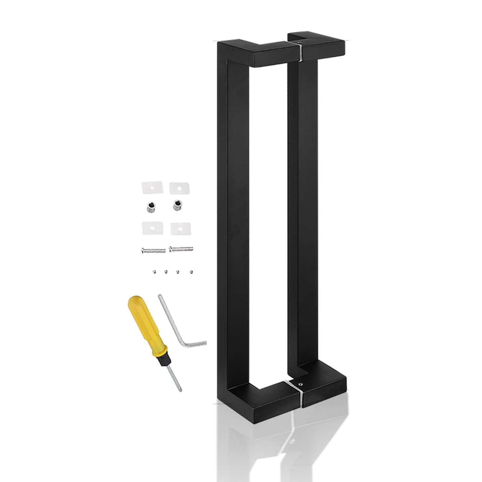Sliding Door Handle Modern Long Door Handles Heavy Duty Gate Hardware,Barn Door Pull Handle Matte Black, Interior Exterior Entry Front Door Grab Bar(Length 60cm(24inch))