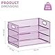 Marbrasse Schreibtisch Organizer,3 Reifen Briefpapier Tray Organizer mit Griff,Mesh Schreibtisch Organizer Fach für A4-Datei,Home Office Supplies (Violett)