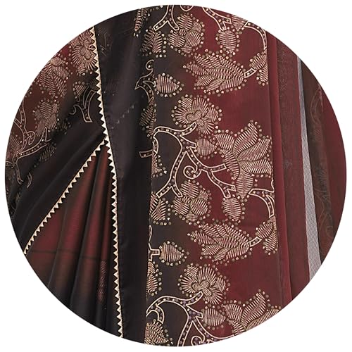 Image of MIRCHI FASHION Saree for Woman Chiffon Foil Work Floral Printed | Ethnic Sari for Function and Farewell with Unstitched Blouse Piece (Available in 15 Colors)