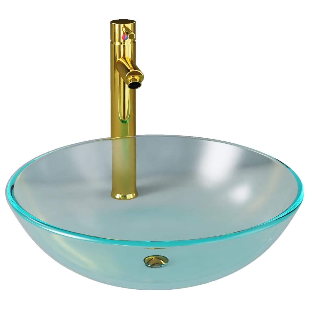 Badezimmer Waschbecken Wasserhahn Ablaufgarnitur aus mattiertem,Heimwerkerbedarf,Sanitärbedarf,Sanitärkeramik & Armaturen,Waschbecken & Spülen,Badezimmer-Waschbecken,Gold,8.08 kg-3098446