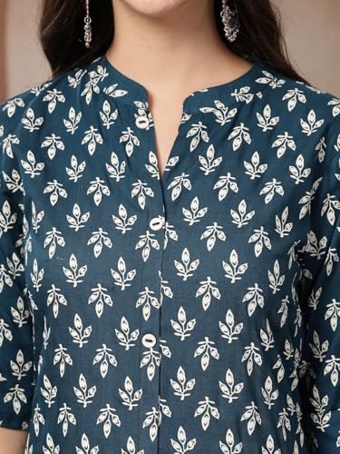 Image of Stylum Women's Pink Floral Printed Rayon A-Line Kurta