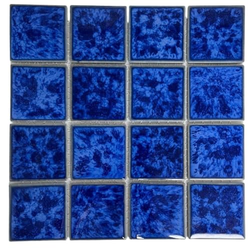 T‎PACFD-PL Ultramarine Blue Water Splash Effect Square 3x3 Porcelain Pool