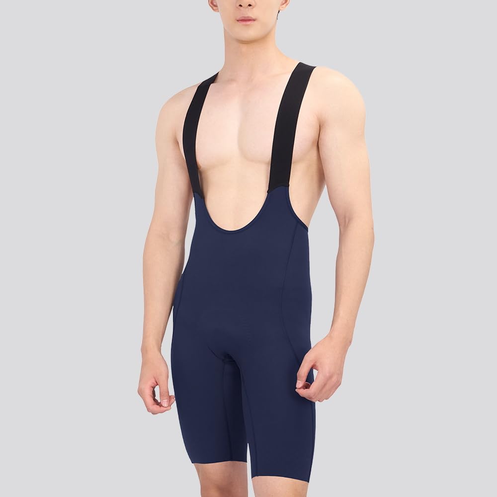 NUCKILY Cuissard de cyclisme à bretelles pour homme, cuissard de cyclisme rembourré de qualité compétition à séchage rapide pour vélo sur route et montagne