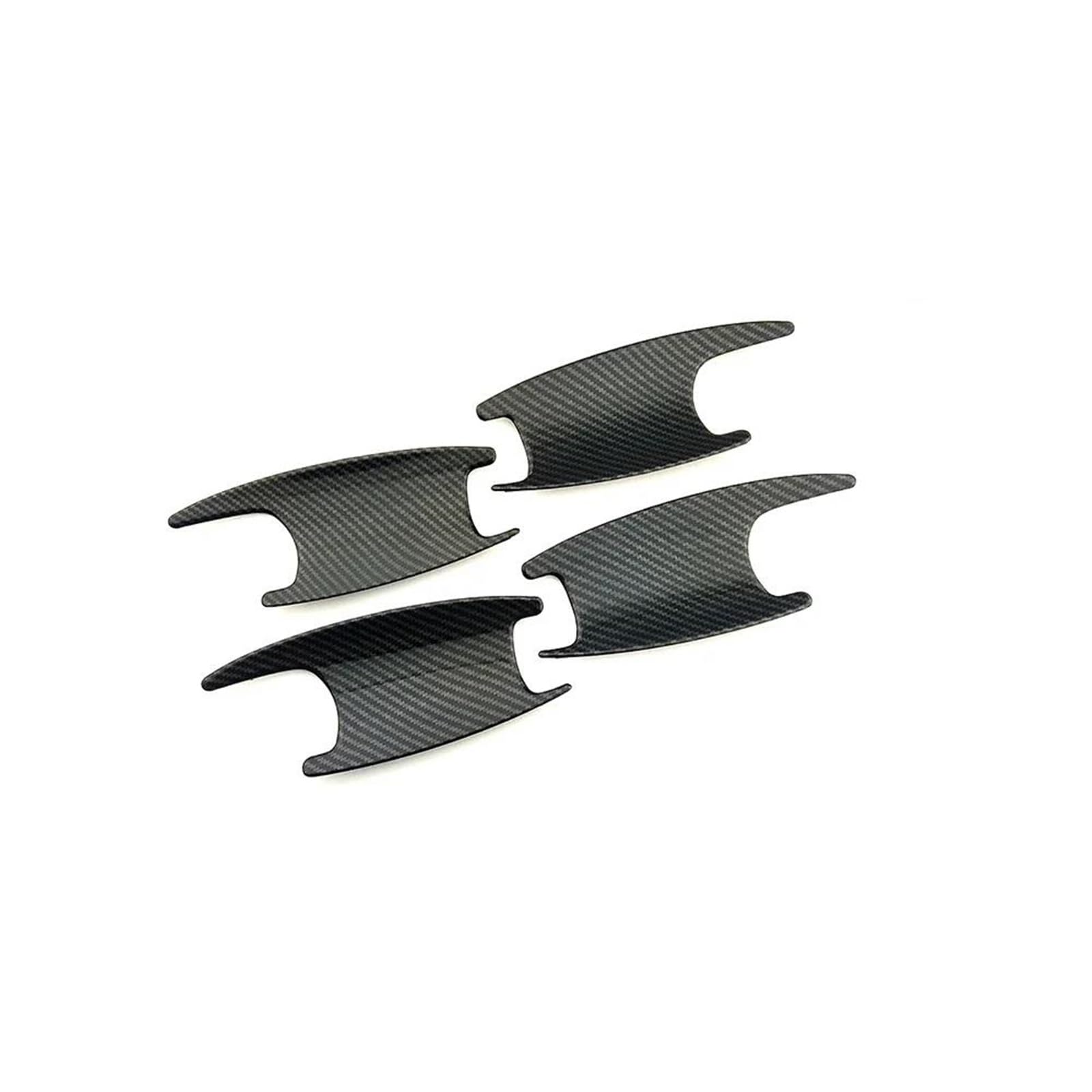 PIWINE for Benz GLA Class H247 GLA200 GLA220 GLA250 2020 2022 Car Carbon Fiber Color Refit Chrome Door Handle Cover Trim(Style 2)