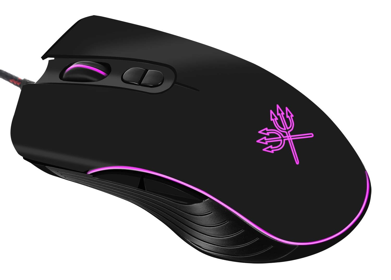 Mouse da gioco con cavo, dpi regolabili fino a 7200, gaming mouse ottico, ergonomico, led con 7 pulsanti programmabili e illuminazione RGB per PC, laptop, computer - mouse gamer.