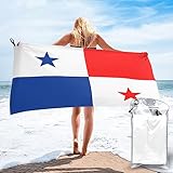 Betray Time Panama Flag Beach Towel, Microfiber Beach Towels, Oversized, Quick Dry (31.5' X 63') Sand Proof, Absorbent, Compact, Beach Blanket, Lightweight Towel for The Swimming, Sports