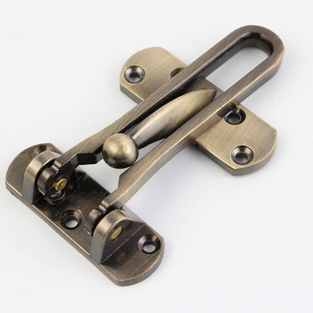 Gonryun Door Security Guard Zinc Alloy Strong Heavy Duty Safety Lock Chain Home Hotel Indoor Anti-theft Chain Buckle (Bronze)