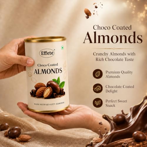 Image of Effete Choco Coated Almonds - 96gm, Chocolaty Dryfruits chocolates packet, Chocolicious Almonds, center filled chocolate, center filled candy, chocolates gift pack, chocolate box