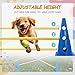 GeerDuo Dog Agility Hurdle Cone Set, Dog Agility Set Include 12 Agility Cones 6 Agility Rods, Dog Agility Equipment with Carry Bag