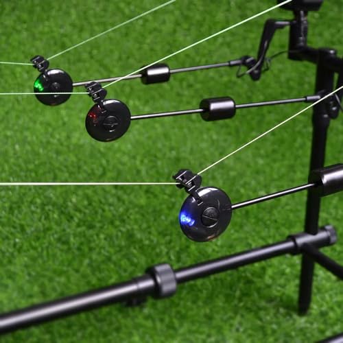 Hirisi Carp Fishing Swingers Drop Off Indicator 4 x colours in Zipped Case Round head - Image 3
