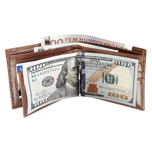 5Pcs Spring Metal Money Clips, Cash Clips/Business Card Holder/Credit Holder/Bifold Wallet Clip for Fathers Day Gift (Silver)3