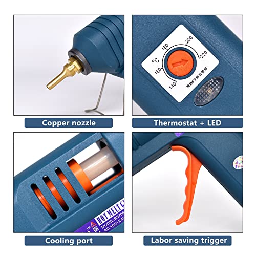 Pistola de cola quente Pistola de cola quente 150W kit de ferramentas de ajuste de temperatura pisto