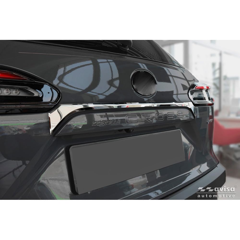 Avisa Chrome Stainless Steel Tailgate Trim compatible with Toyota Corolla Cross 2020-2025 & Facelift 2025-