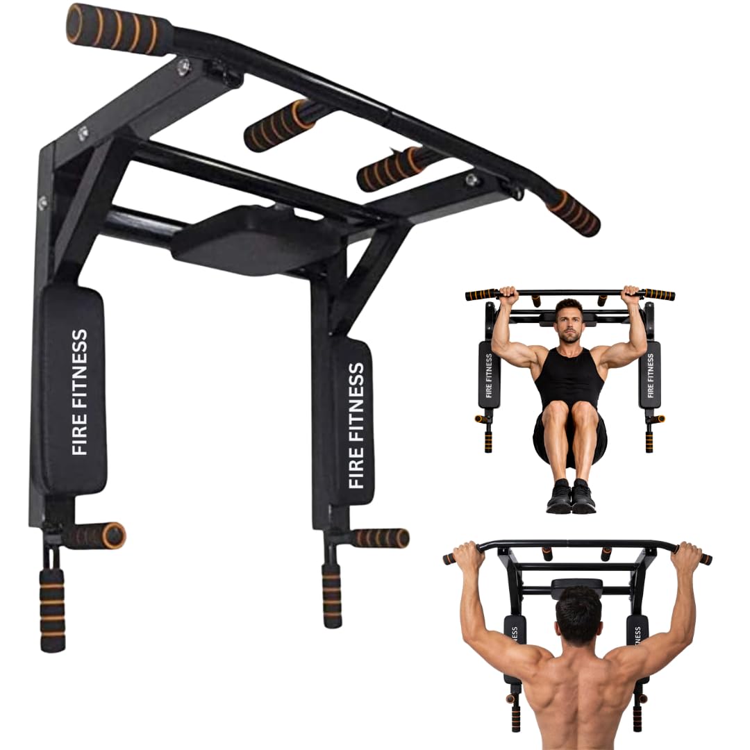 Fire Fitness wall mount pull up bar for home gym equipments strength training pullup bar at home,gym rod for height increasing dips station,dips bar dips stand for home