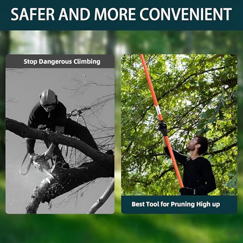BOBVB Manual Pole Saw Long Reach, 6m Telescopic Tree Pruner, Tree Branch Cutter Tools, For Forestry, Lawn, Garden Branch Trimming Cutting - Image 4