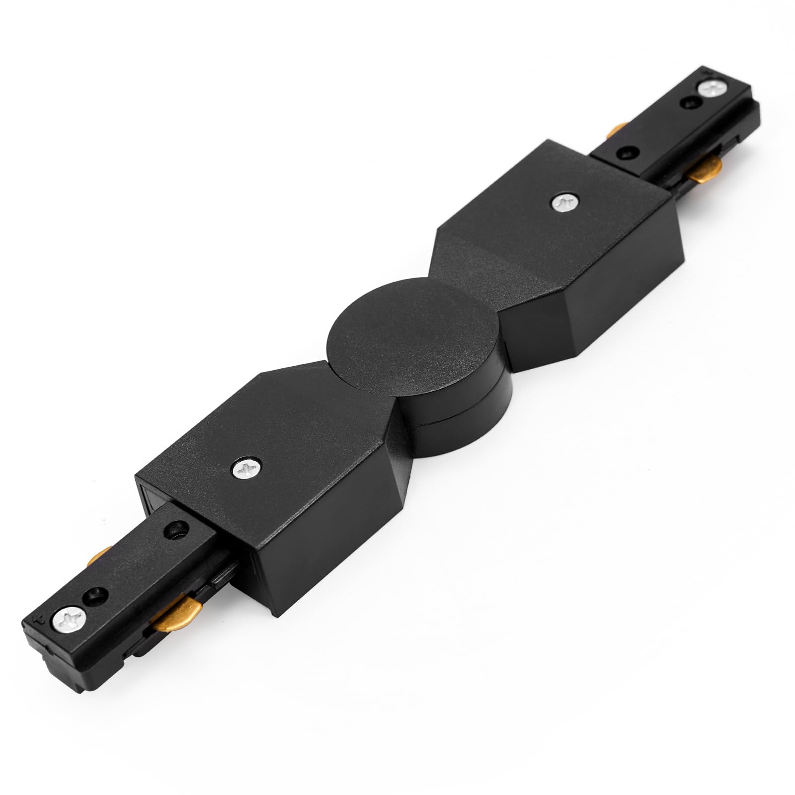 H Track Adjustable Track Connector - iCreating Black H Track Lighting Rails Connectors, 3 Wire Track Lighting Fixtures Accessories for Single Circuit