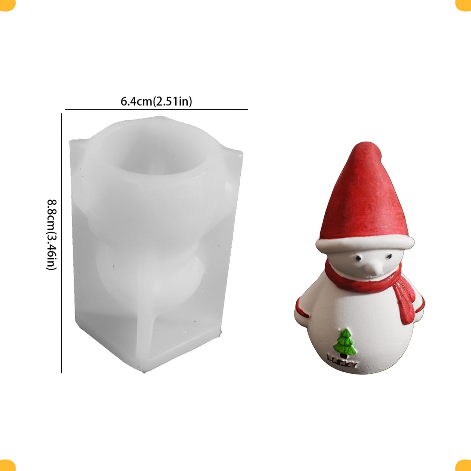 ni Natalizi 3D Antiaderenti Colata Babbo Natale E Pupazzo Di Neve | Per Sapone Natalizi per lavoretti fai da te di Halloween e decorazioni per la casa e la scrivania