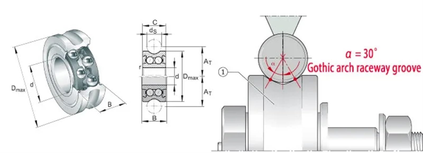 1 pz LFR5204-16NPP LFR 5204-16 Rulli di scorrimento Cuscinetti a sfere a contatto obliquo Gola di scorrimento ad arco gotico