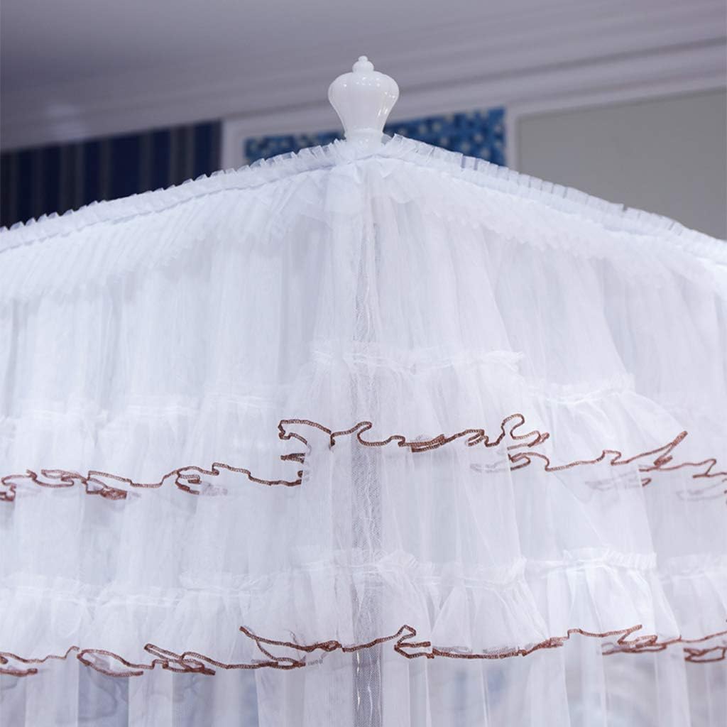 Großes Moskitonetz-Baldachin Fürs Bett – Einfache Montage, 3 Öffnungen, Perfekt Für Tagesbetten, Hochzeiten Und Als Dekoration Für Zuhause Paare White Queen