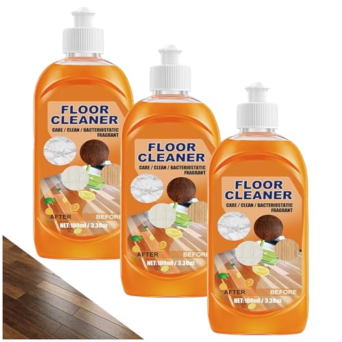Landrain 3 limpiadores de suelos de 100 ml, limpiador multiusos para suelos, potente limpiador de suelos de madera