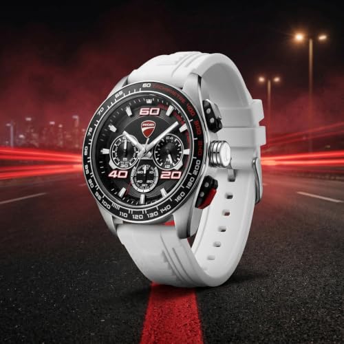 Image of Ducati Extreme Sports Chronograph Analog Quartz Men's Watch with Silicone Strap