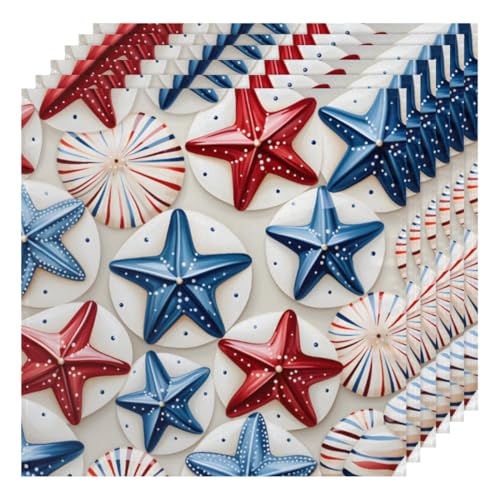 Servilletas de Tela Set x6 50.5x50.5 cm Multicolor miniatura 1