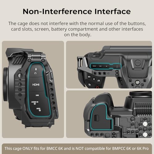 Image of SmallRig Push-Button Rotating NATO Side Handle for Left and Right Hand and Cage for Blackmagic Design Cinema 6K